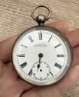 ANTIQUE STERLING SILVER 1882 WALTHAM POCKET WATCH – 14S, 7 JEWELS – WINDS TICKS