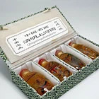 Snuff Bottles Set of 4 Chinese Inside Painted Glass Qingming Shanghe Tu Boxed