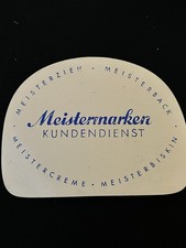 Vintage Schild. MEISTERMARKEN. Werbung. Teigschaber..Schaber Vintage.