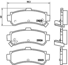 BREMBO P 56 035 Bremsbeläge Hinten für NISSAN ALMERA I Hatchback (N15)