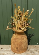 Water Jug, Wood Pot, Wood Vase, Rustic Planter, Modern Farmhouse, European T