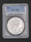2003 1oz .999 Silver American Eagle | PCGS MS70 #336