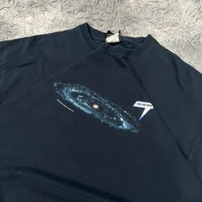 Y2K ThinkGeek Milky Way Galaxy T-Shirt Size 2XL Dark Navy Blue Tee
