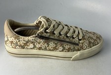 Taos Z-Soul Sneakers Floral Print Canvasn Natural Women's Sz 9.5 US Medium