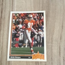 Upper Deck 1991 Star Rookie Dallas Cowboys Alvin Harper Football Card 24. rookie card picture