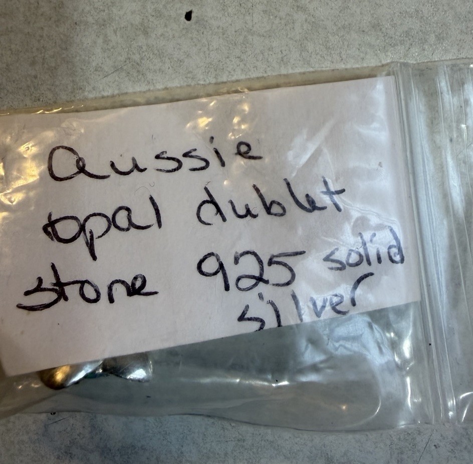 Aussie Opal Dublet Stone 925 Solid Silver Flower … - image 3