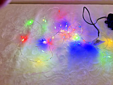 Christmas Xmas Hanging 40 Wire Lights Multi-Coloured LEDs  8 Functions  Outdoor