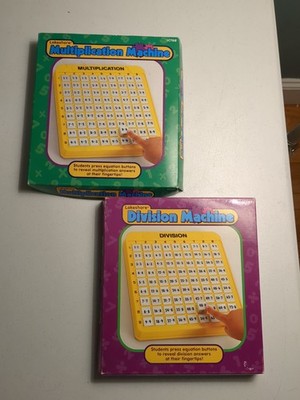 Lot of 2 Lakeshore Multiplication & Division Machine Educational Math In Box