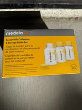 Open Box Medela Breast Milk Collection/Storage Bottles 5oz, 5 Pack Steam Bag