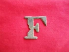 Vintage Original Civil War relic US Infantry dug  hat letter F Wilderness VA