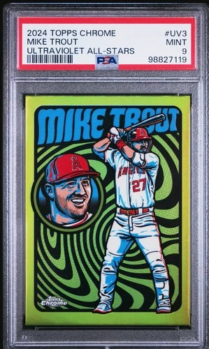 2024 Topps Chrome Mike Trout Ultraviolet All-Stars #UV3 PSA 9 MINT Angels