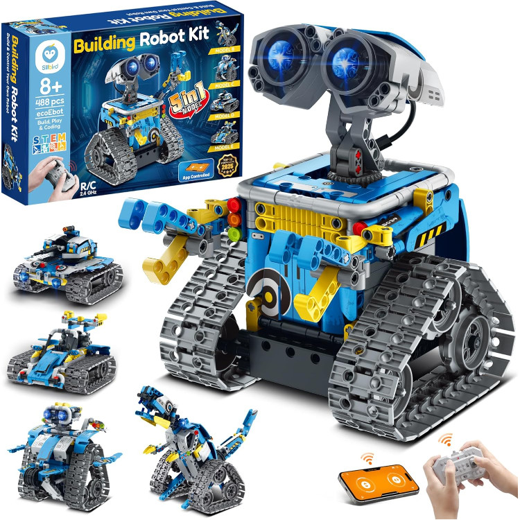Programmierbares Roboter Bauspielzeug fuer Jungen 8-12 Jahre STEM Bausatz App