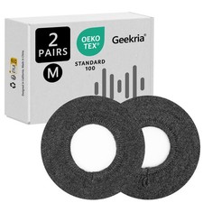 Geekria 2 Pairs Washable Headphone Covers Size M / Dark Gray 