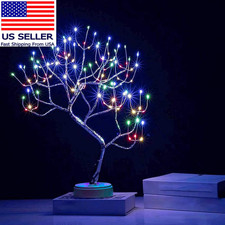 20" 108 LED Tabletop Bonsai Tree Light, Sparkly Fairy Spirit Tree Lights, Batter