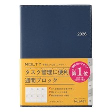 NOLTY 2026 Planner, A5 Weekly, access5, Navy Blue, 6481 Starts December 2025 