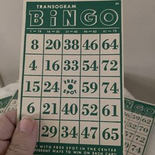 Bingo Art Vintage Manufacture Board & Traditional Games for sale