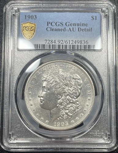 1903-P Morgan Silver Dollar $1 PCGS AU Details Cleaned