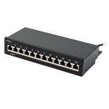 10 Patchpanel Desktop CAT7, 12 Port, 1HE mit ...