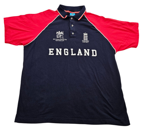 England National Team Jersey Mens Large West Indies 2007 ICC Cricket World Cup