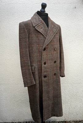 Seltener schwerer Woll-Tweed-Mantel CC41 1940er Jahre WW2 - 48'' Brustumfang