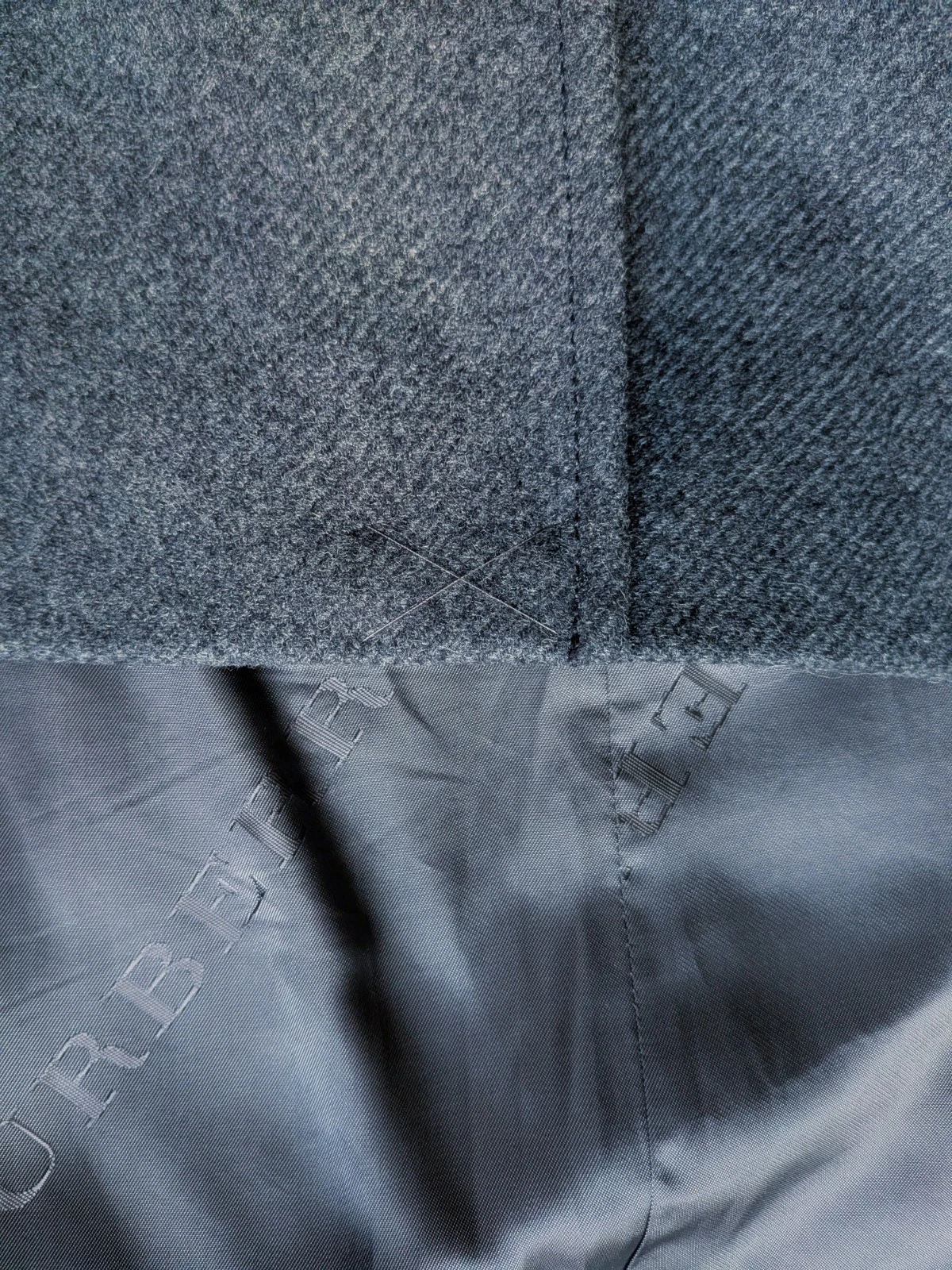 Vintage BURBERRY London Mens Wool Car Coat M Gray Charcoal Nova Check Collar  image 14