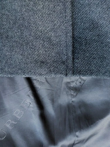Vintage BURBERRY London Mens Wool Car Coat M Gray Charcoal Nova Check Collar  image 14