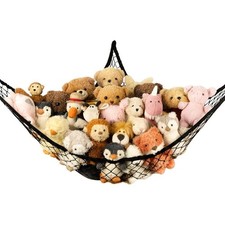 Stuffed Animal Storage Hammock Net Corner Large Toy Organizer for Plushies Kids
