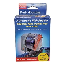 Aqua Culture DAILY-DOUBLE AUTOMATIC FISH FEEDER Aquarium Food FISH Battery Power