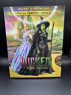 Wicked For Good 4K UHD Blu-Ray  Digital W/ Slipcover FACTORY SEALED