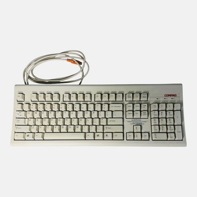 Vintage Compaq KB-3923 Wired PS/2 Keyboard Clicky Number Pad Tested Working PC