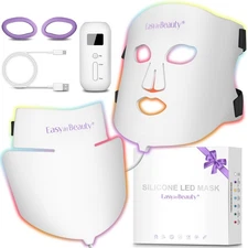 7 Color LEDFace Neck Mask Light Photon  Rejuvenation Skin Facial Therapy Wrinkle