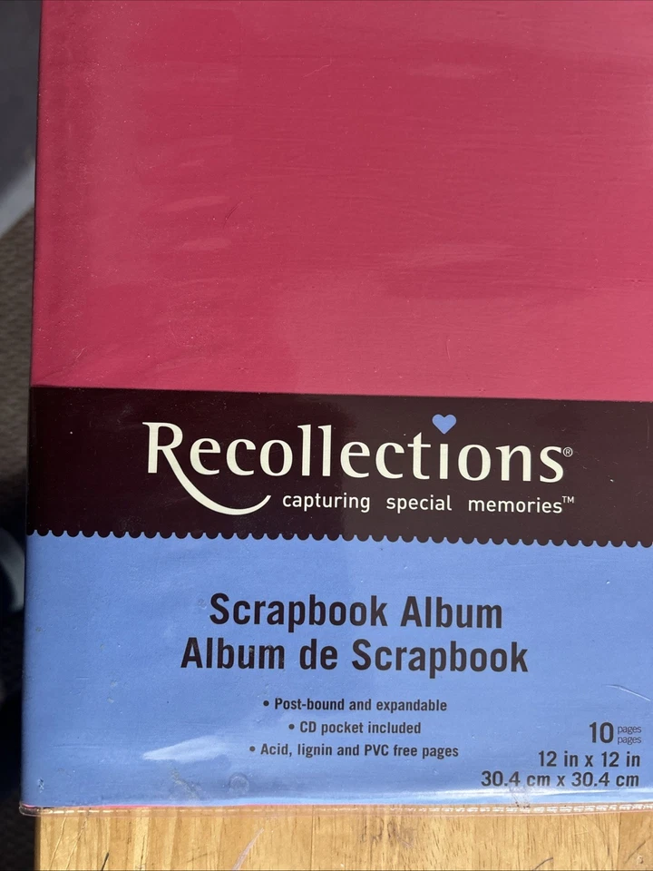 Nuevo álbum de recortes de recuerdos 10 páginas 12" X 12" CD bolsillo ROSA #1203 Foto 2 de 4