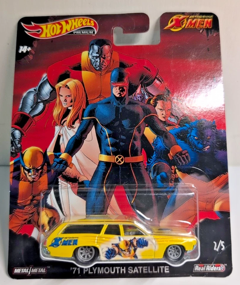 Hot Wheels Premium X-Men 71 Plymouth Satellite 49 Ford Coe Nissan Skyline Van 3 Foto 3 de 4