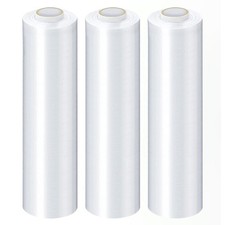 12" x 1500' Cast Hand Stretch Film Packing Clear Wrap, 70 Gauge, 1500 Feet