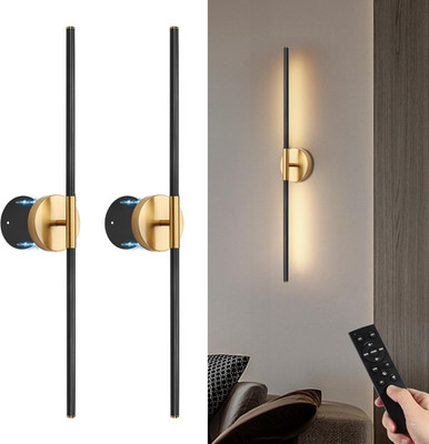 Battery Operated Wall Sconces Set of Two, 360°Rotate Wireless Wall Sconces with