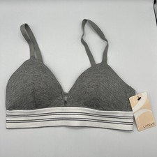 LIVELY Heather Grey With Stripes Bralette - Size Small NWT Style 42245H