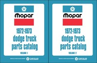 1972-1973 Dodge Truck Teile Buch Katalog Pickup Power Wagon Van Big Horn