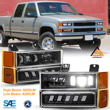 LED Headlight DOT Bumper Lamp Side Marker For Chevy Tahoe C10 Silverado 1994-99