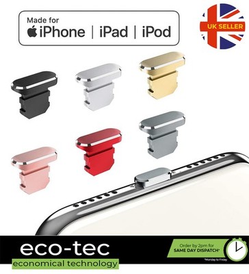 VIWIEU 2 Pezzi Spina Antipolvere In Metallo Per Porta Lightning IPhone/iPad, Con Cordino E Custodia, Blu Navy