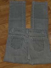 Girls Sz 10 Faded Glory Grey Denim Adjustable Waist Stretch Jeans