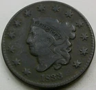 Photo of a 1833-P Large Cent from an eBay listing that sold on Jul 18, 2026