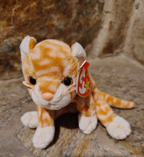 TY Original Beanie Babies Baby Amber The Cat Vintage 1999 Collectible