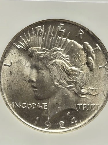 1924-P  NGC MS64 PEACE DOLLAR Silver "PHILADELPHIA MINT"   #784