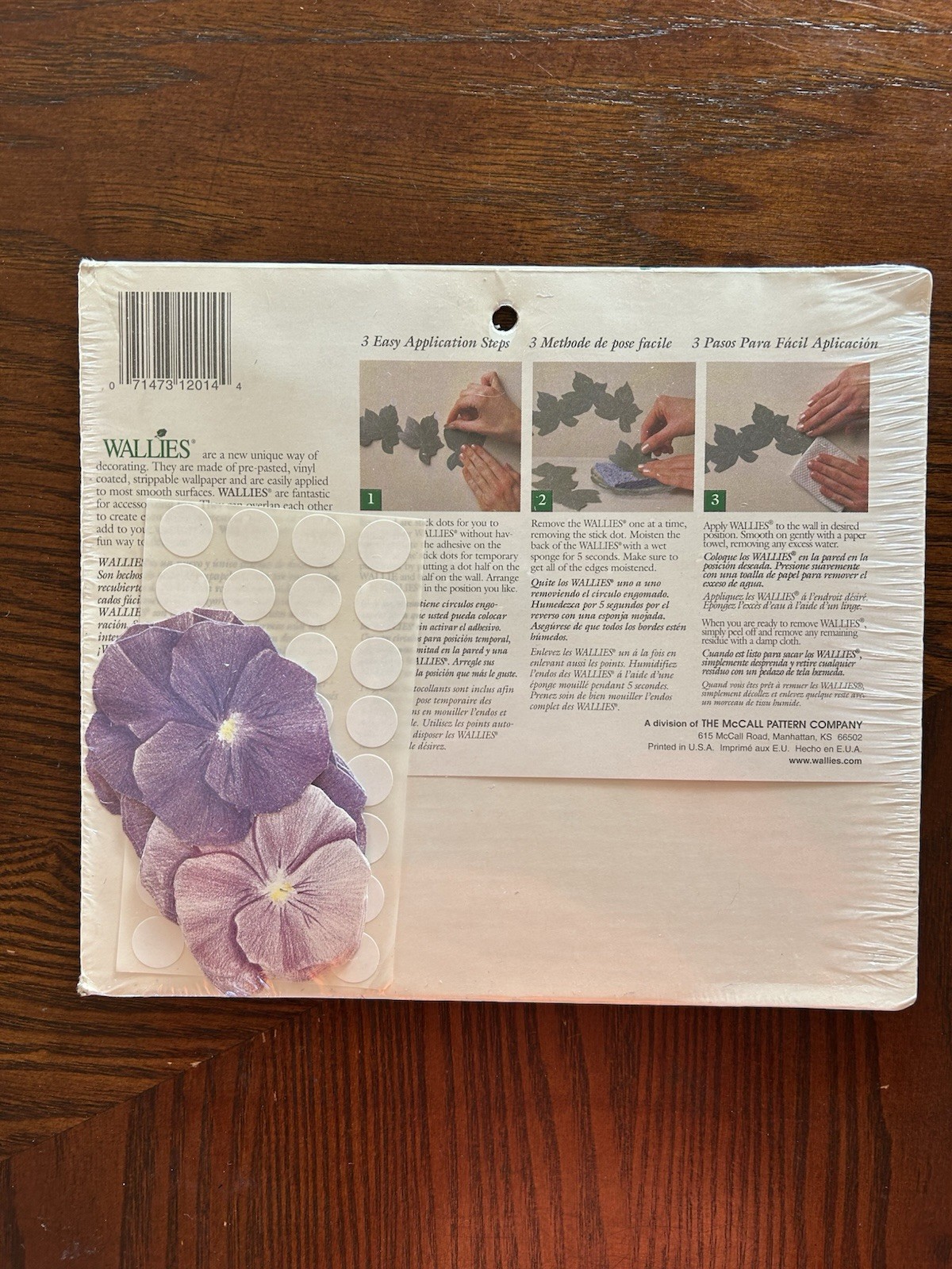 New 12014 Purple Pansy 25 Pre-Pasted Wallpaper Cut Outs Decals