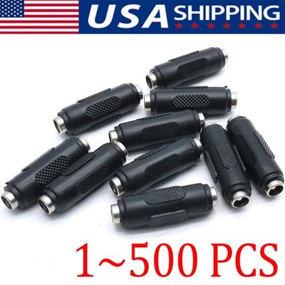 500 DC Coupler Female to Female 5.5mm 2.1mm Barrel Jack Power Connector Plug Lot