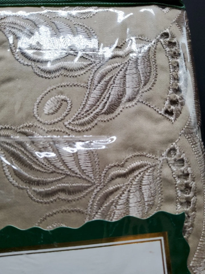 Sábana Plana Waterford Castleroche Bordada Queen Café Algodón NUEVA Foto 2 de 4