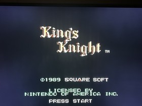 King's Knight Nintendo Entertainment System NES 1989 Authentic Game Cartridge