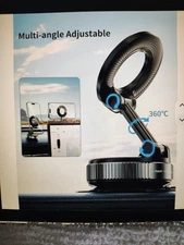 Vacuum Magnetic Phone Holder 360° Adjustable Suction Cup Cell Phones Mount Stand