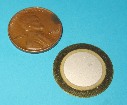 5 Piezo Transducer Sound Discs - YOU CHOOSE SIZE! - Drum Trigger - Guitar Pickup - Picture 2 of 8