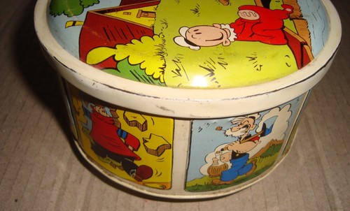 POPEYE 60S/70S TIN CANDY BOX (IRON ARM) - Picture 4 of 7